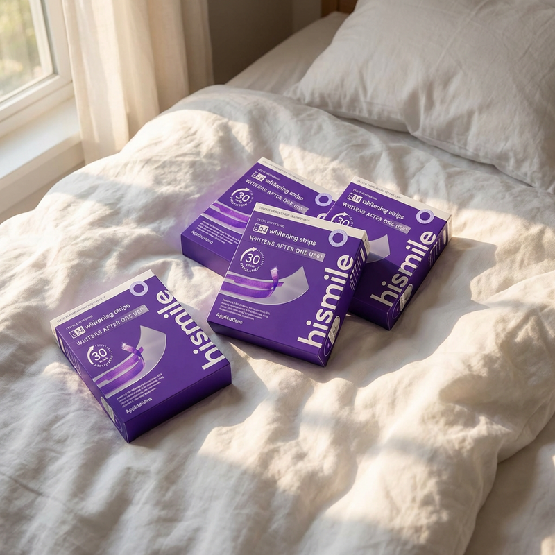 Pack múltiple LUMORA V34 — 3 cajas sobre cama con luz natural